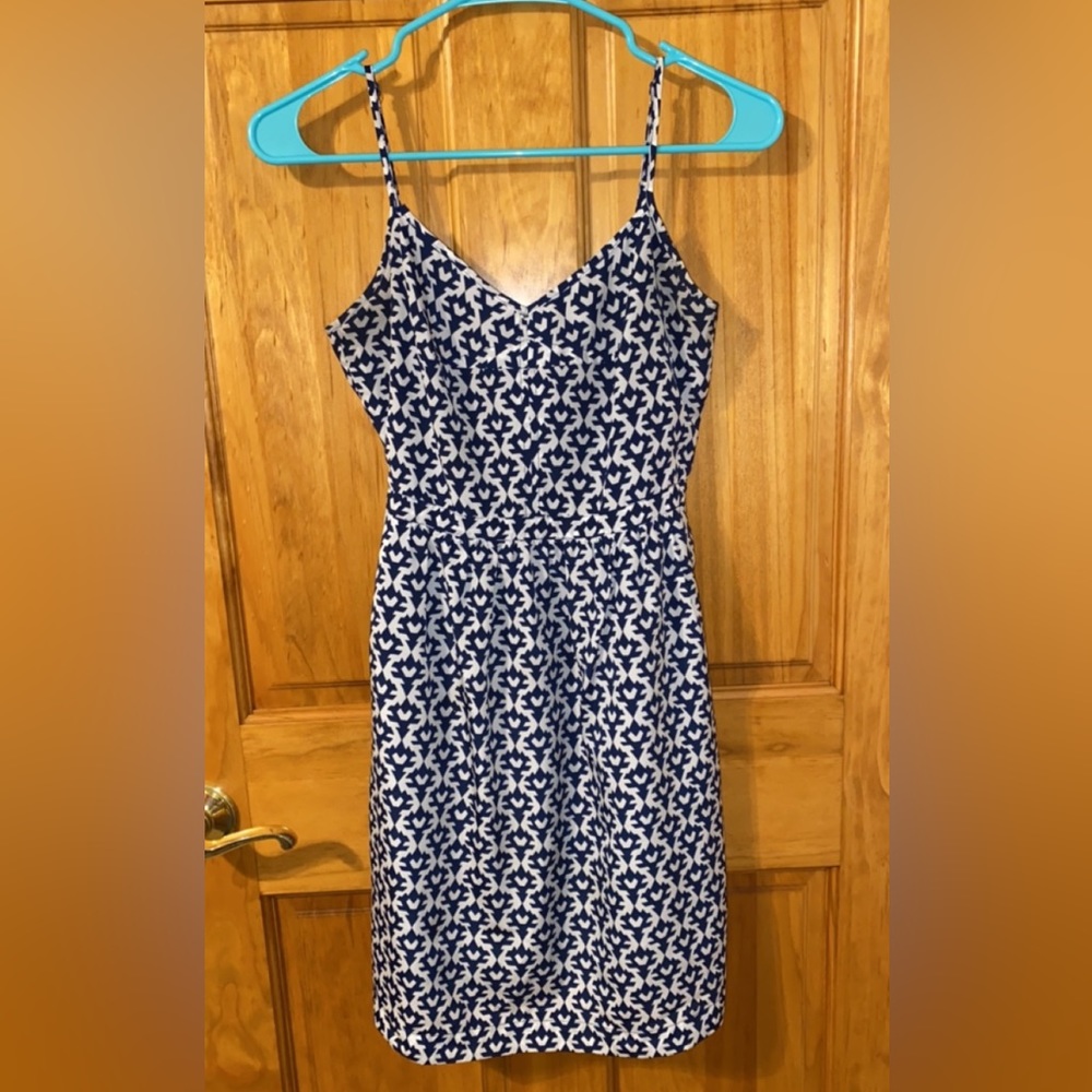 J. Crew blue and white Sundress